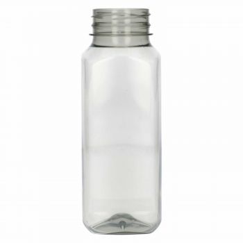 250 ml Saftflasche Juice Square 100% Recyclet PET MOPET transparent