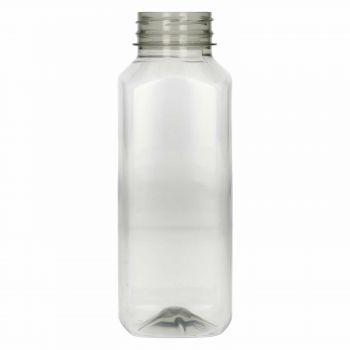 330 ml Saftflasche Juice Square 100% Recyclet PET MOPET transparent