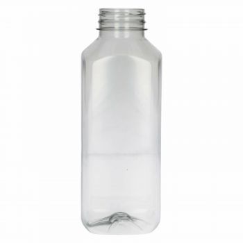 500 ml Saftflasche Juice Square 100% Recyclet PET MOPET transparent