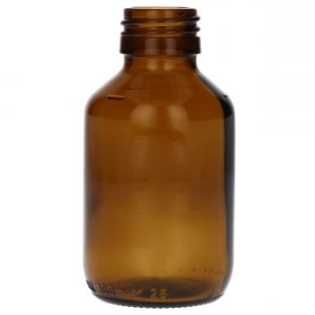 100 ml Pharma glass brown PP28, 88g