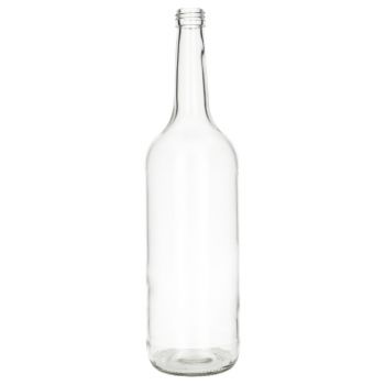 1000 ml Geradhals glass clear PP28, 450g