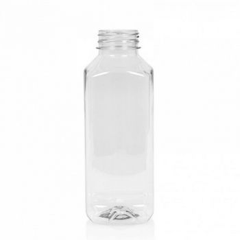 1000 ml Saftflasche Juice Square PET transparent