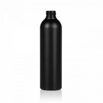 250 ml Flasche Basic Round HDPE schwarz 24.410